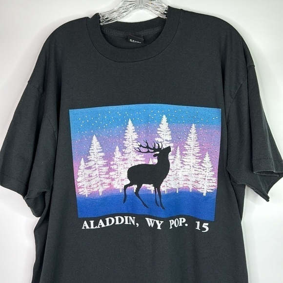 Vintage Screen Stars Best Aladden, Wy Black Elk Crewneck Tshirt XXL - Picture 2 of 12